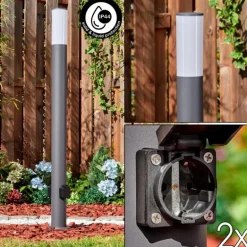Caserta Lampe à prise électrique, Eclairage de chemin Anthracite, 1 lumière