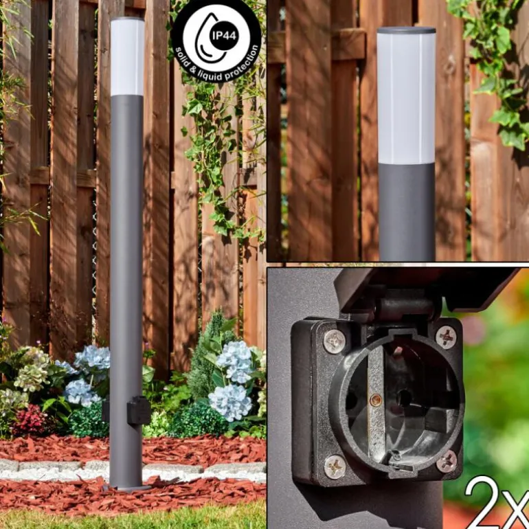 Caserta Lampe à prise électrique, Eclairage de chemin Anthracite, 1 lumière