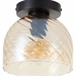 Casto Plafonnier Luminaires Brilliant Noir, 1 lumière