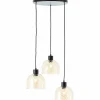 Casto Suspension Luminaires Brilliant Noir, 3 lumières
