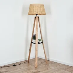 Cavaca Lampadaire Écru, Noir, 1 lumière