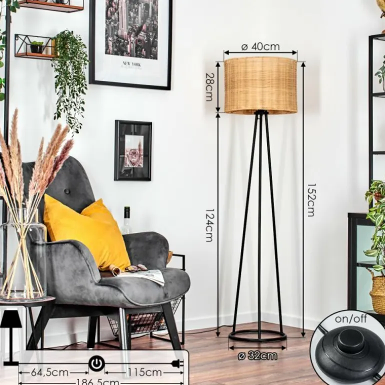 Cavaca Lampadaire, Liseuse Noir, 1 lumière