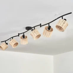 Cavaca Plafonnier Noir, 6 lumières