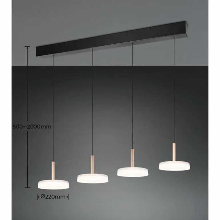 Celeste Suspension Luminaires Trio LED Brun, 1 lumière