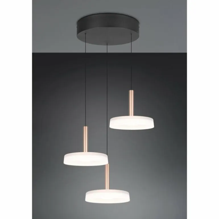 Celeste Suspension Luminaires Trio LED Brun, 1 lumière