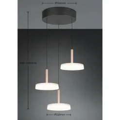 Celeste Suspension Luminaires Trio LED Brun, 1 lumière