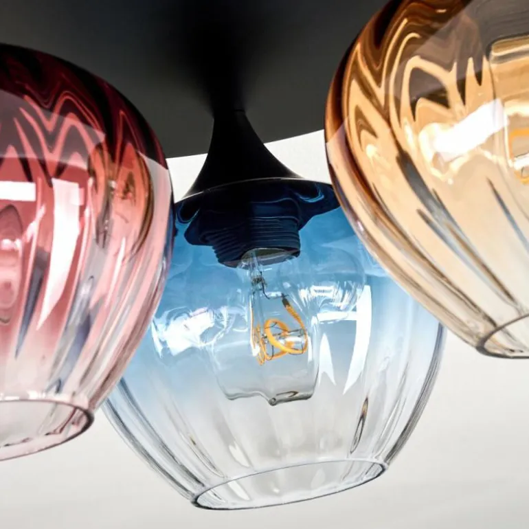 Cem Plafonnier Bleu, Jaune, Clair, Rouge, 3 lumières