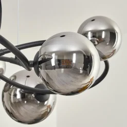 Chariton Suspension Noir, 6 lumières