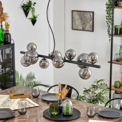 Chehalis Boule lumineuse, Suspension Fumé, 10 lumières