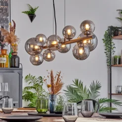 Chehalis Boule lumineuse, Suspension Fumé, 10 lumières