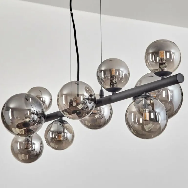 Chehalis Boule lumineuse, Suspension Fumé, 10 lumières