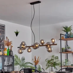Chehalis Boule lumineuse, Suspension Fumé, 10 lumières
