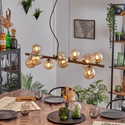 Chehalis Boule lumineuse, Suspension Ambre, 10 lumières