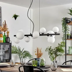 Chehalis Boule lumineuse, Suspension Blanc, 10 lumières