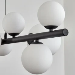 Chehalis Boule lumineuse, Suspension Blanc, 10 lumières