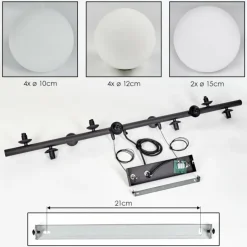 Chehalis Boule lumineuse, Suspension Blanc, 10 lumières