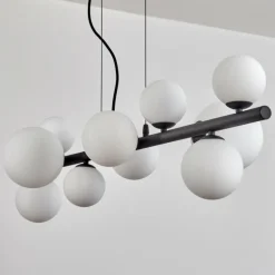 Chehalis Boule lumineuse, Suspension Blanc, 10 lumières