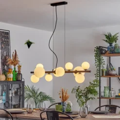 Chehalis Boule lumineuse, Suspension Blanc, 10 lumières