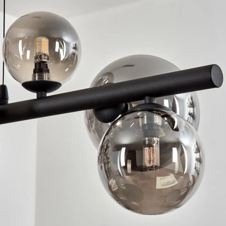 Chehalis Boule lumineuse, Suspension Fumé, 8 lumières