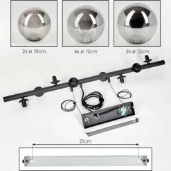 Chehalis Boule lumineuse, Suspension Fumé, 8 lumières