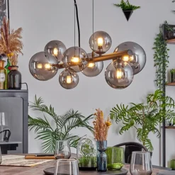 Chehalis Boule lumineuse, Suspension Fumé, 8 lumières