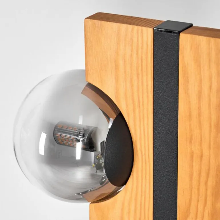 Chehalis Boule lumineuse, Lampadaire Écru, Noir, 6 lumières