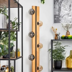 Chehalis Boule lumineuse, Lampadaire Écru, Noir, 6 lumières