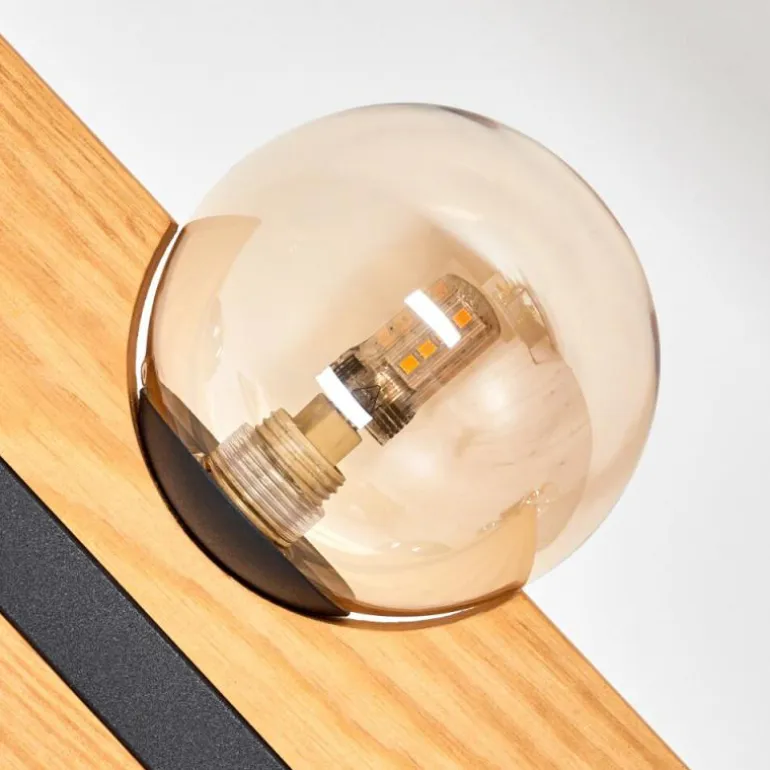 Chehalis Boule lumineuse, Lampadaire Écru, Noir, 6 lumières