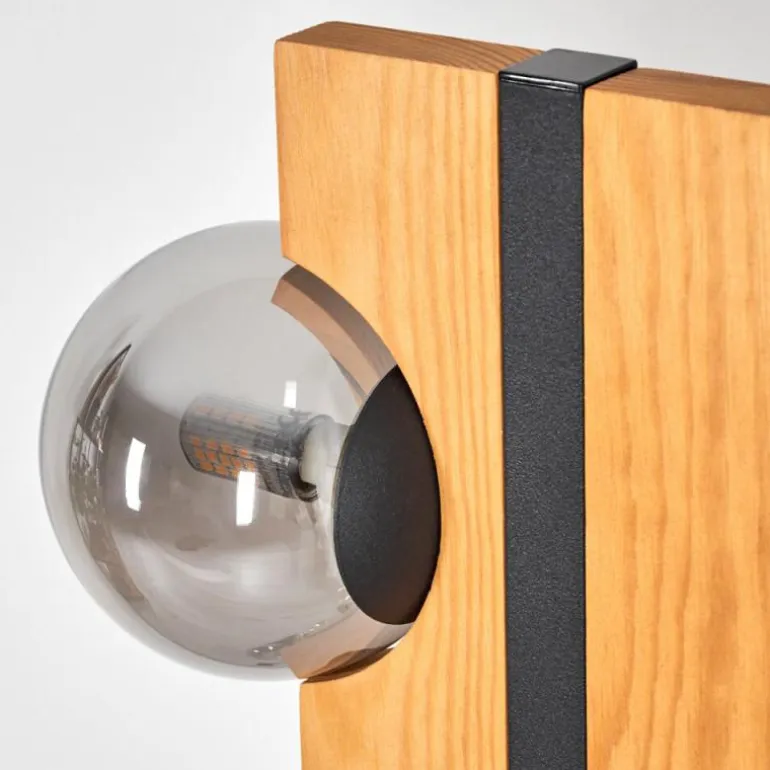Chehalis Boule lumineuse, Lampadaire Écru, Noir, 6 lumières