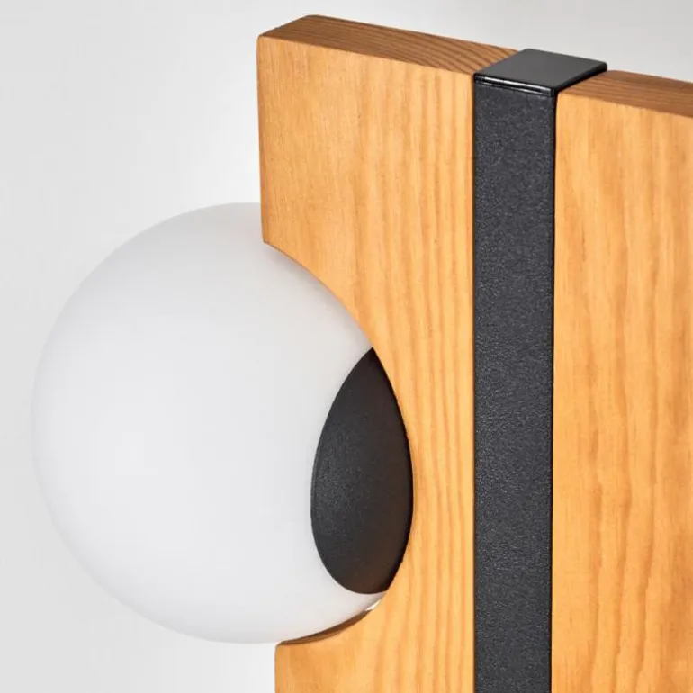 Chehalis Boule lumineuse, Lampadaire Écru, Noir, 6 lumières