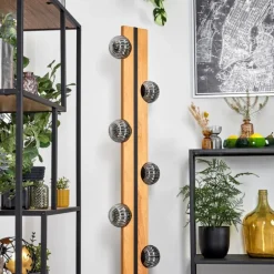 Chehalis Boule lumineuse, Lampadaire Écru, Noir, 6 lumières