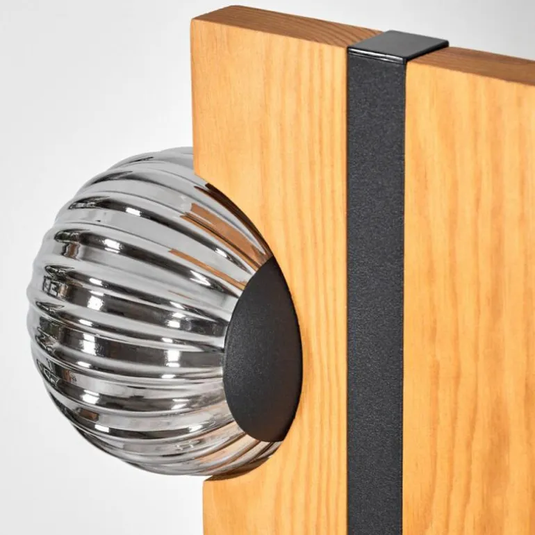 Chehalis Boule lumineuse, Lampadaire Écru, Noir, 6 lumières
