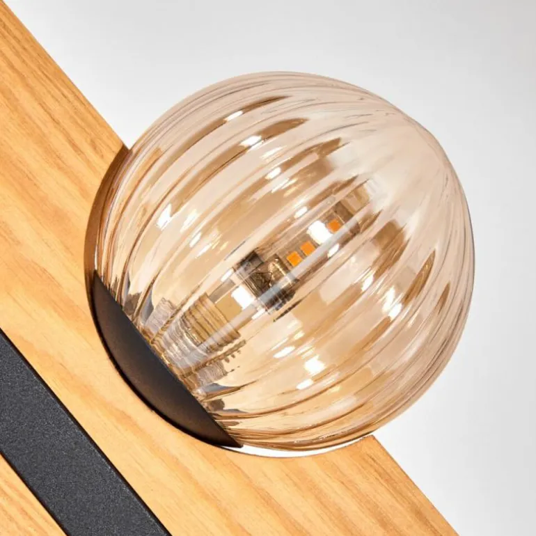 Chehalis Boule lumineuse, Lampadaire Écru, Noir, 6 lumières