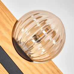 Chehalis Boule lumineuse, Lampadaire Écru, Noir, 6 lumières