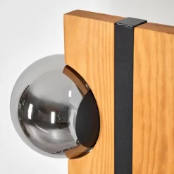 Chehalis Boule lumineuse, Lampadaire Écru, Noir, 6 lumières
