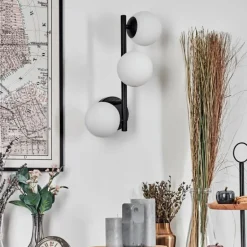 Chehalis Boule lumineuse, Applique murale Blanc, 3 lumières