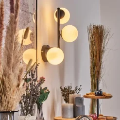 Chehalis Boule lumineuse, Applique murale Blanc, 3 lumières