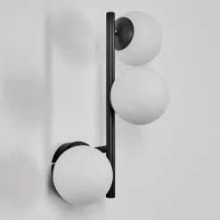 Chehalis Boule lumineuse, Applique murale Blanc, 3 lumières