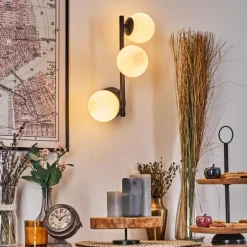 Chehalis Boule lumineuse, Applique murale Blanc, 3 lumières