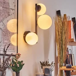Chehalis Boule lumineuse, Applique murale Blanc, 3 lumières