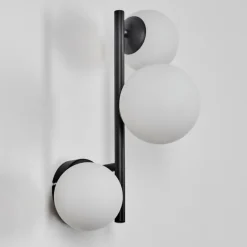 Chehalis Boule lumineuse, Applique murale Blanc, 3 lumières