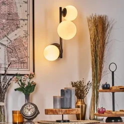 Chehalis Boule lumineuse, Applique murale Blanc, 3 lumières