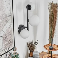 Chehalis Boule lumineuse, Applique murale Blanc, 3 lumières