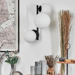 Chehalis Boule lumineuse, Applique murale Blanc, 3 lumières