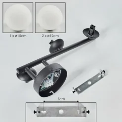Chehalis Boule lumineuse, Applique murale Blanc, 3 lumières