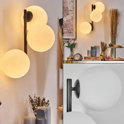 Chehalis Boule lumineuse, Applique murale Blanc, 3 lumières
