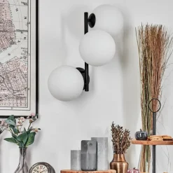 Chehalis Boule lumineuse, Applique murale Blanc, 3 lumières