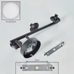 Chehalis Boule lumineuse, Applique murale Blanc, 3 lumières