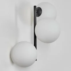 Chehalis Boule lumineuse, Applique murale Blanc, 3 lumières