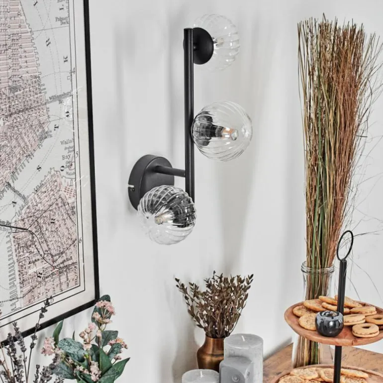 Chehalis Boule lumineuse, Applique murale Clair, 3 lumières